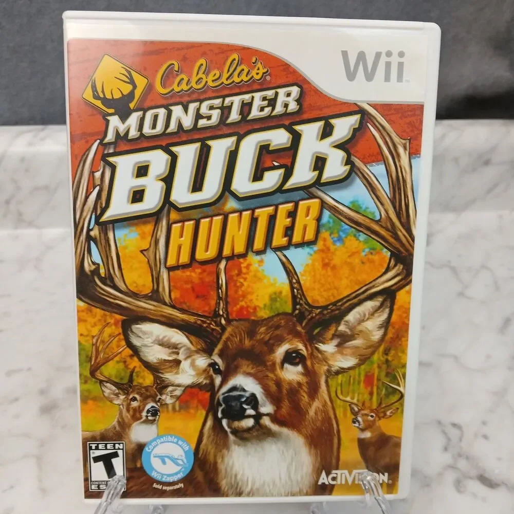 Cabela's Monster Buck Hunter Wii Video Game Hunting Multiplayer Shooter